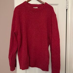 J. Crew Vibrant Red Crewneck Sweater